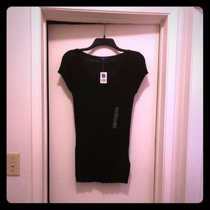 NWT GAP Sz M black knit lightweight sweater